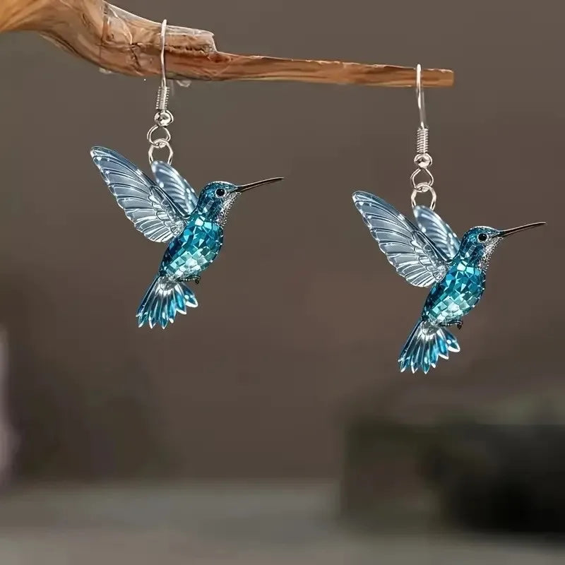 Prestige Élégance™ – Boucles d’Oreilles Colibri Signature