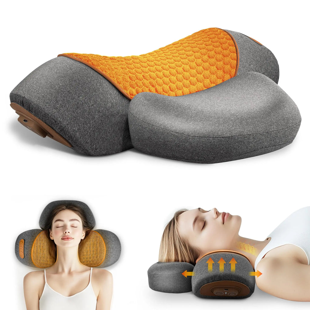 ✨ NeckTherapy Elite™ | Oreiller Cervical Massant Chauffant Premium