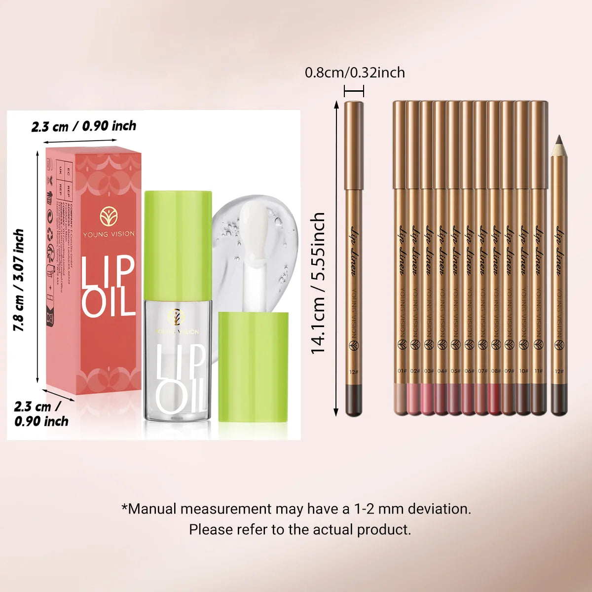 Crayon à Lèvres Mat  2-En-1 - Longue Tenue et Haute Pigmentation