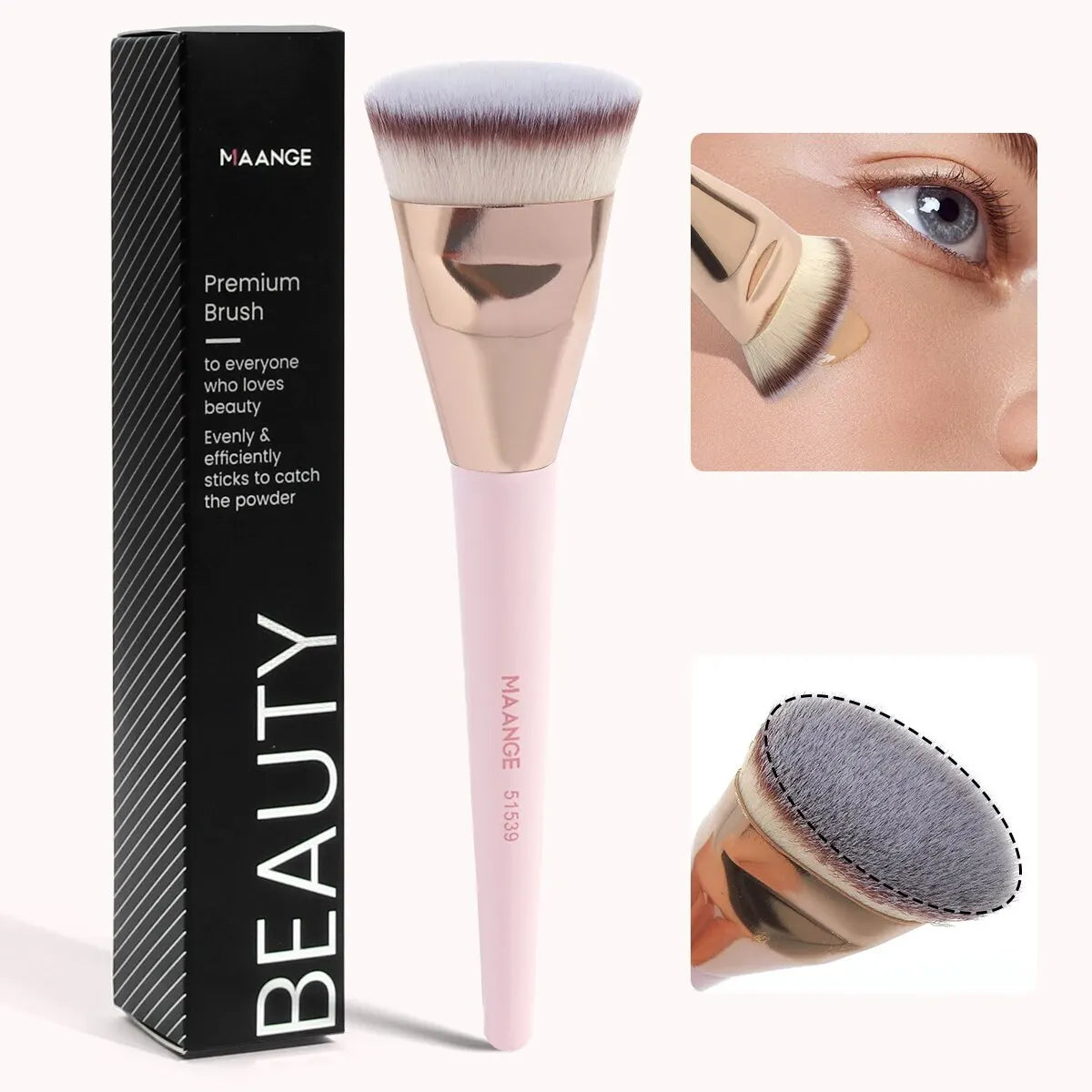 ✨ Pinceau Professionnel Premium pour Fond de Teint – Finition Lisse & Sans Traces