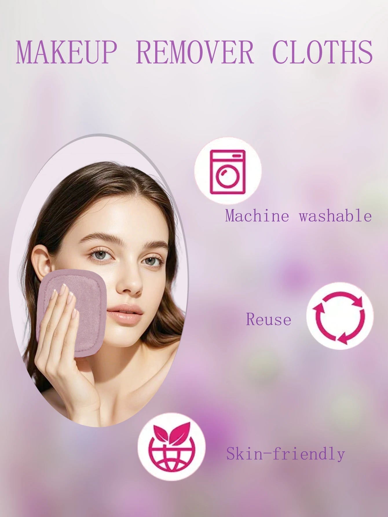 ✨ Disques Démaquillants Réutilisables Premium – Lot de 7 Lingettes Lavables Ultra Douces