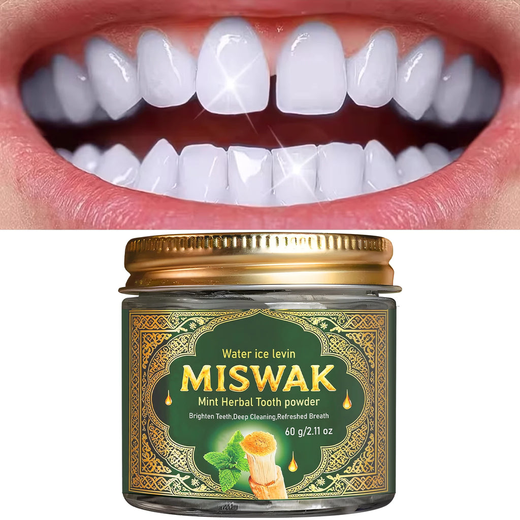 Poudre Dentaire au Miswak Nettoyage Profond & Éclat