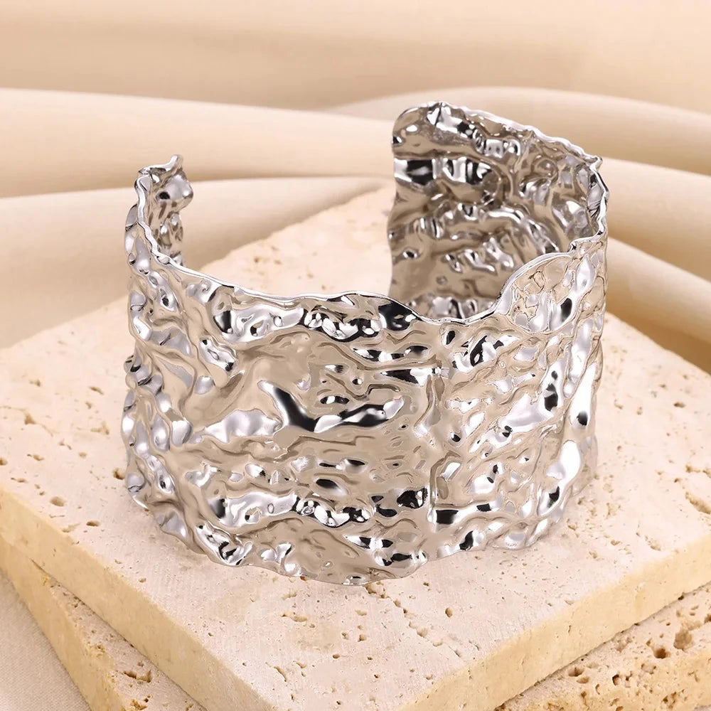 Jonc Impérial – Bracelet Doré Femme en Acier Inoxydable