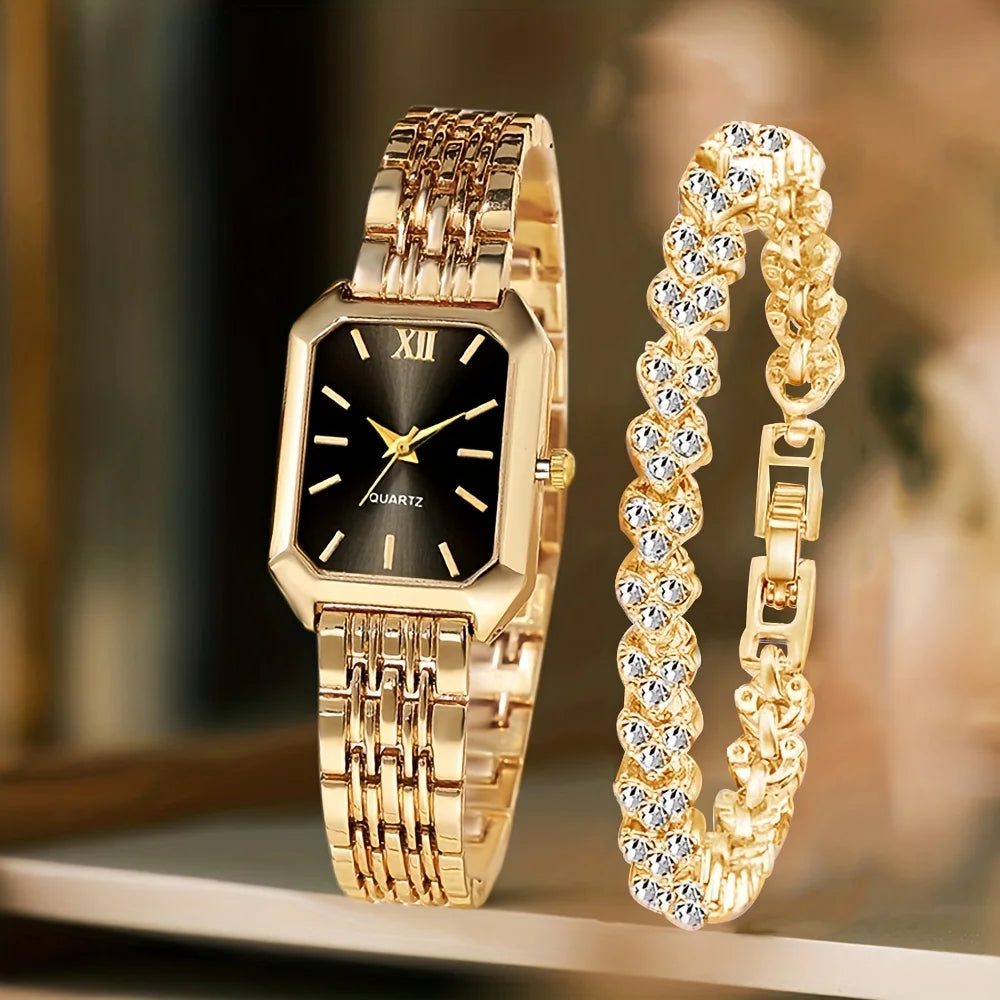 Coffret Montre & Bracelet Femme – Collection Élégance