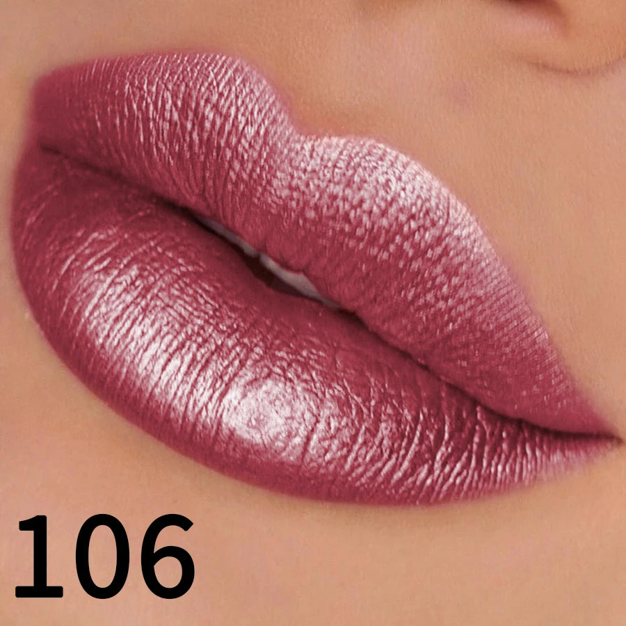 Rouge à Lèvres Métallique Hydratant – Brillance Intense & Couleur Vibrante
