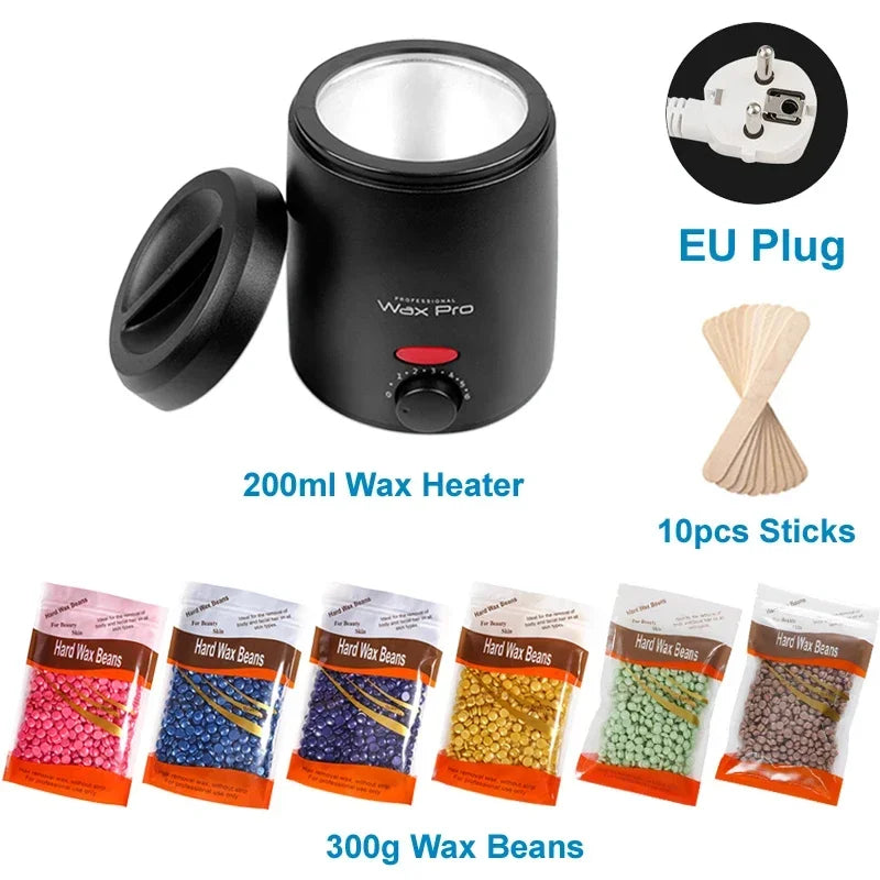 👑 AquaWax Elite™ | Chauffe-Cire Professionnel avec Kit Complet d’Épilation Sans Institut