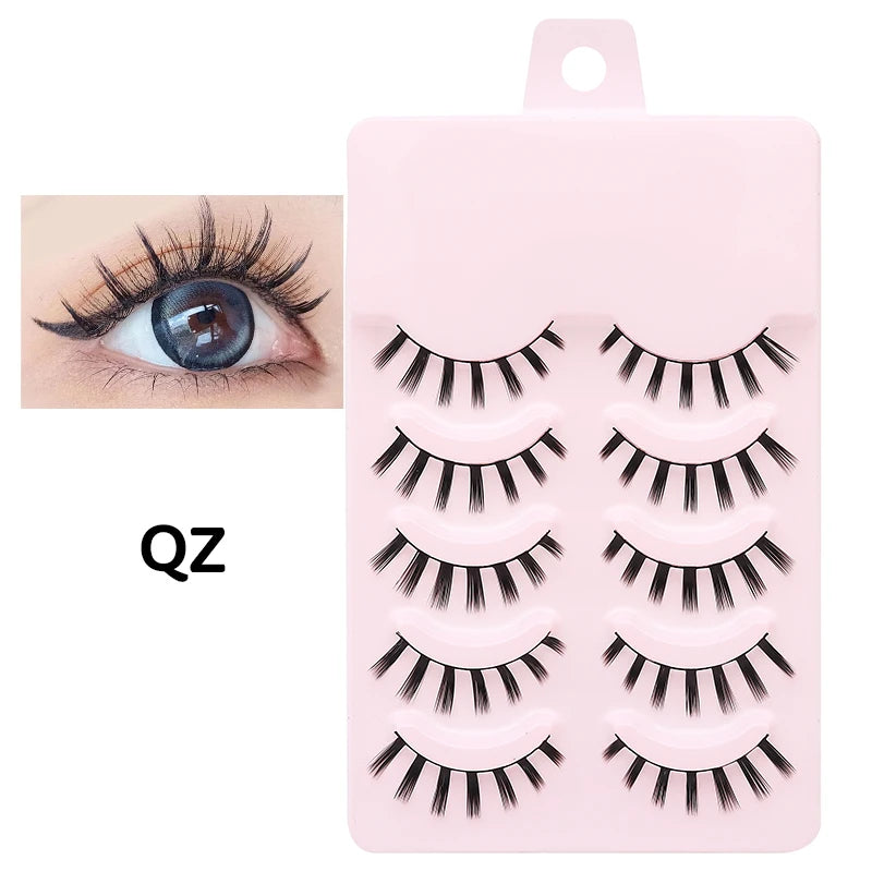 Faux Cils Naturels Réutilisables - Lot de 5 Paires