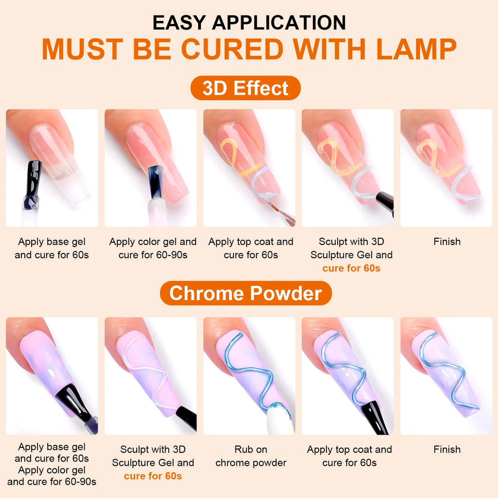 Gel 3D pour Nail Art – Sculpture et Décoration des Ongles