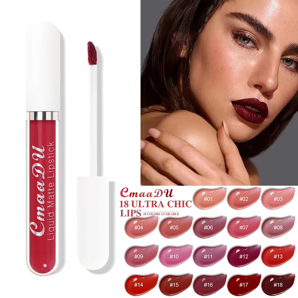 Rouge à Lèvres Liquide Mat Longue Tenue - Couleurs Intenses
