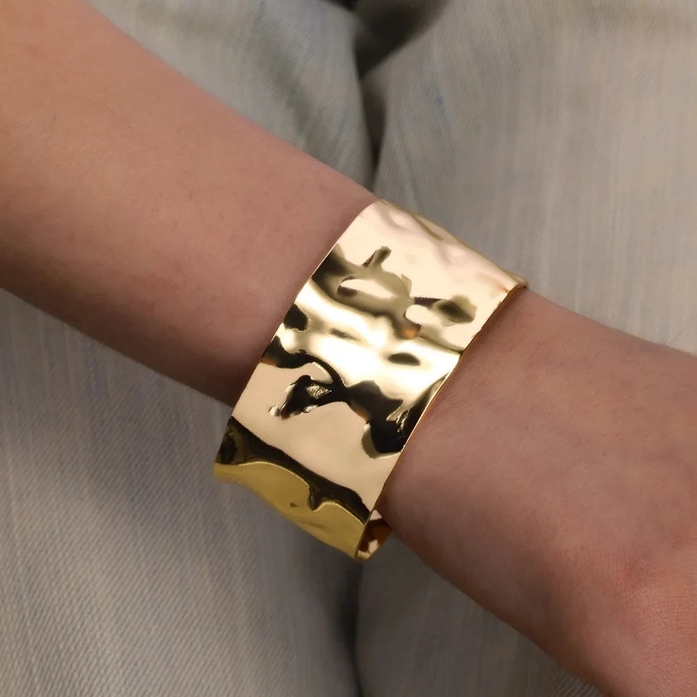 Jonc Impérial – Bracelet Doré Femme en Acier Inoxydable