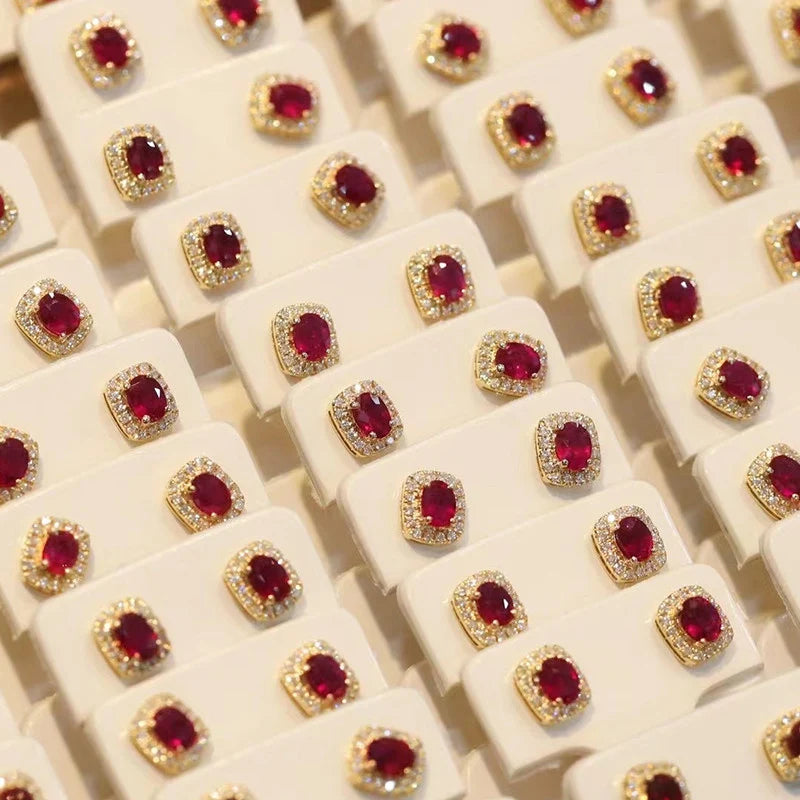 Boucles d’Oreilles Élégance en Zircon Cubique – Finition Dorée