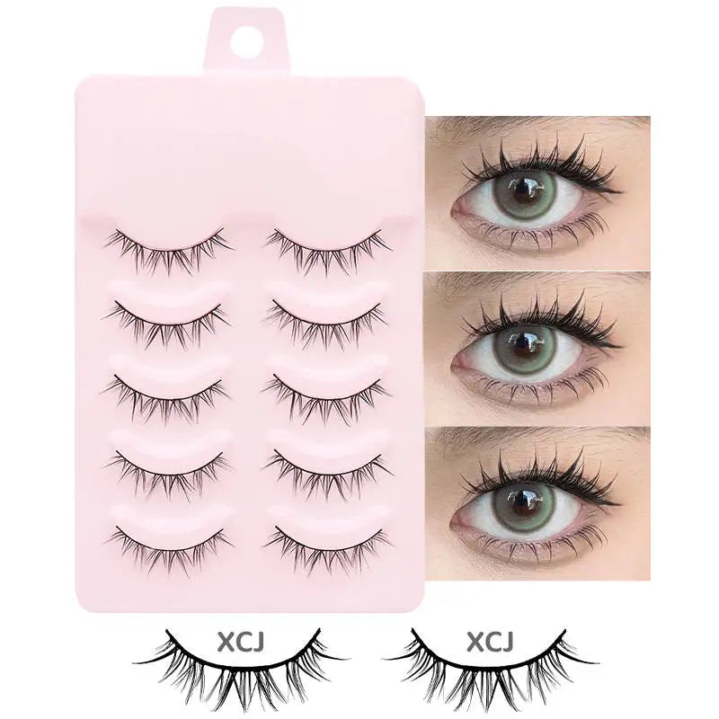 Faux Cils Naturels Réutilisables - Lot de 5 Paires