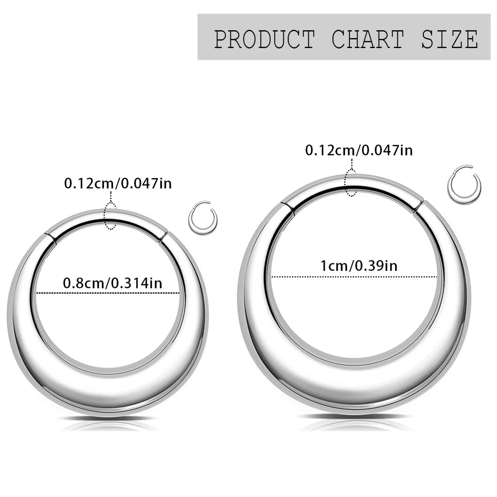 Anneau Clicker 316L Haut de Gamme – Piercing pour Nez, Septum, Cartilage et Oreille