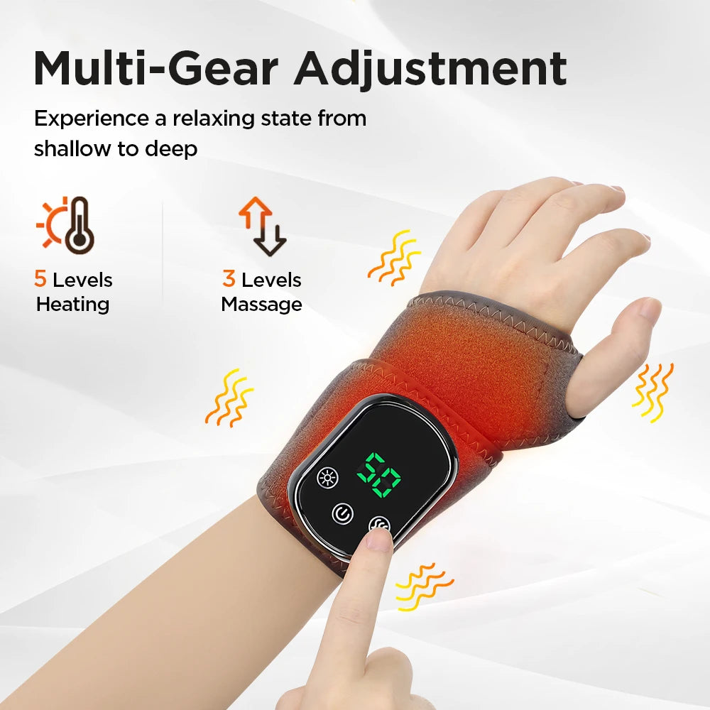 Signature ThermoFlex™ – Bracelet de Massage Chauffant Rechargeable pour Poignet, Main et Cheville