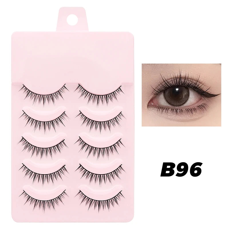 Faux Cils Naturels Réutilisables - Lot de 5 Paires