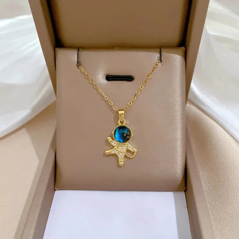 Collier Constellation Luxe – Planète et Lune