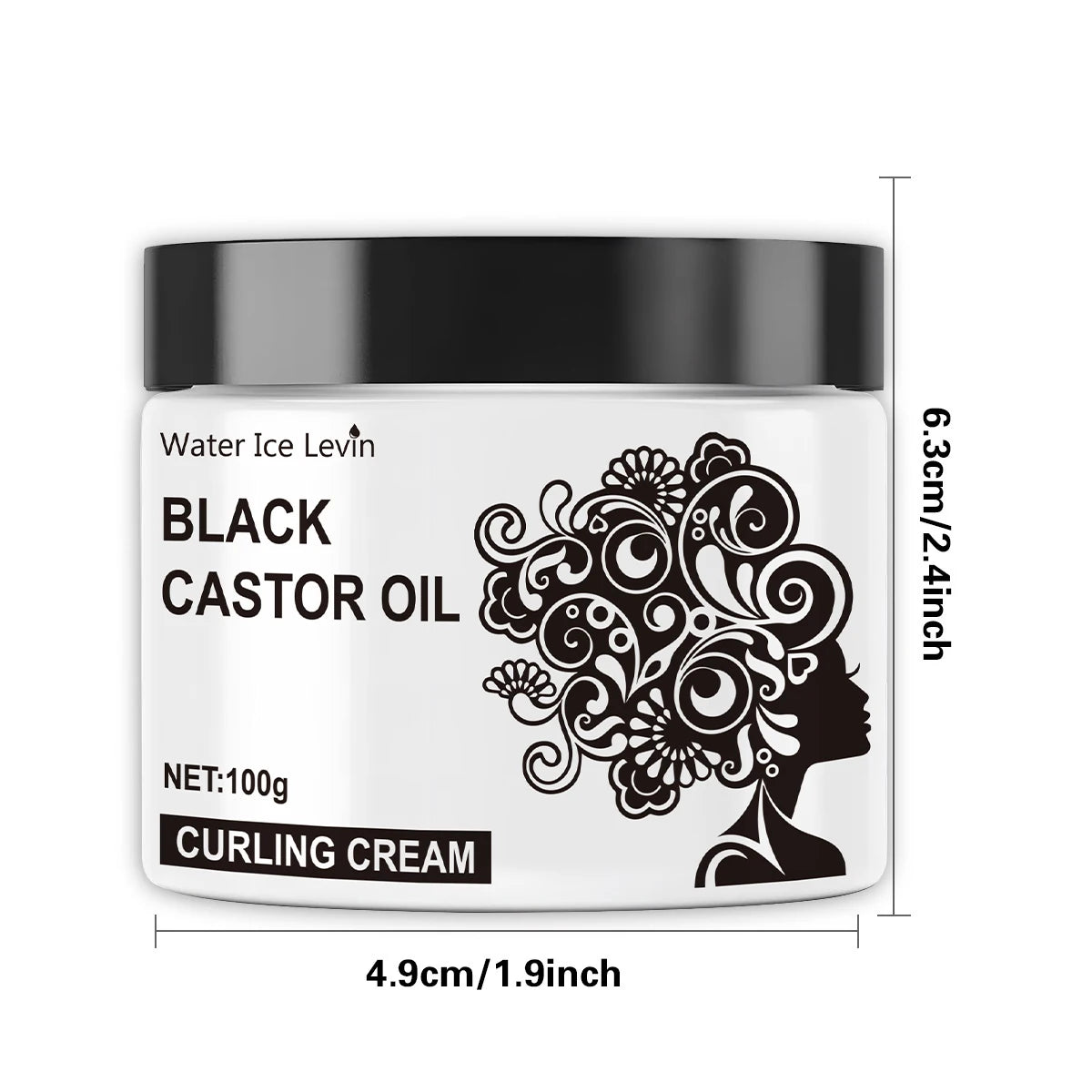 Crème Définissante pour Cheveux Bouclés Water Ice Levin – Soin Hydratant Nourrissant pour des Boucles Souples, Rebondies et Définies