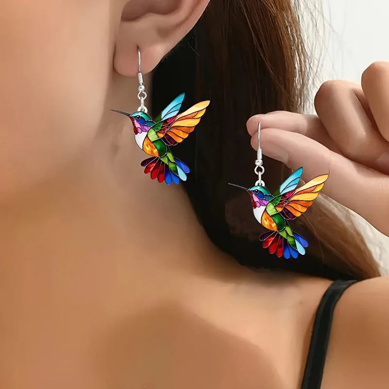 Prestige Élégance™ – Boucles d’Oreilles Colibri Signature