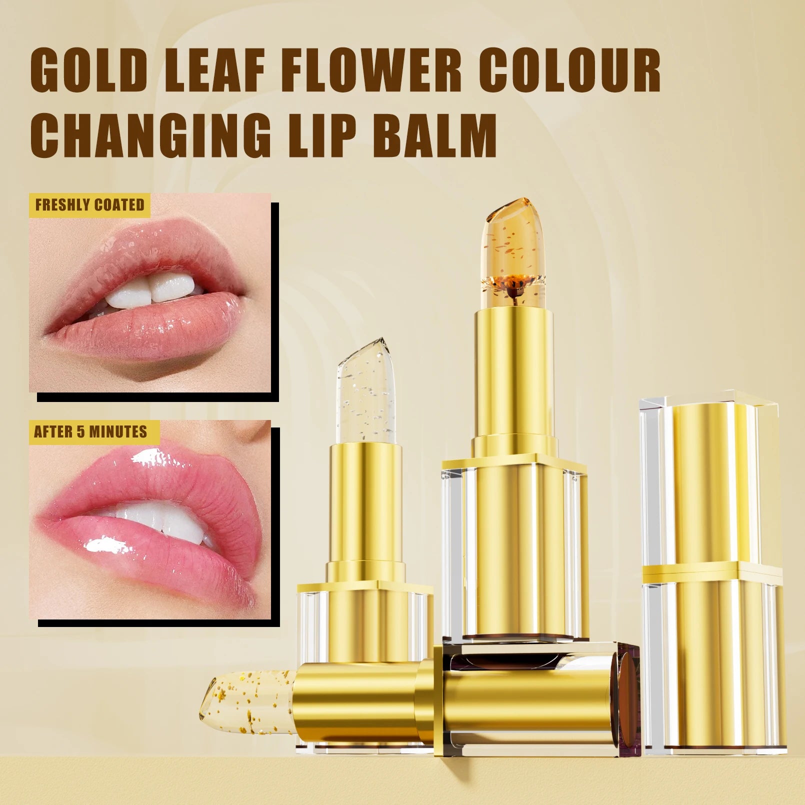 Baume à Lèvres Cristal Révélateur de Couleur – Hydratation Longue Tenue