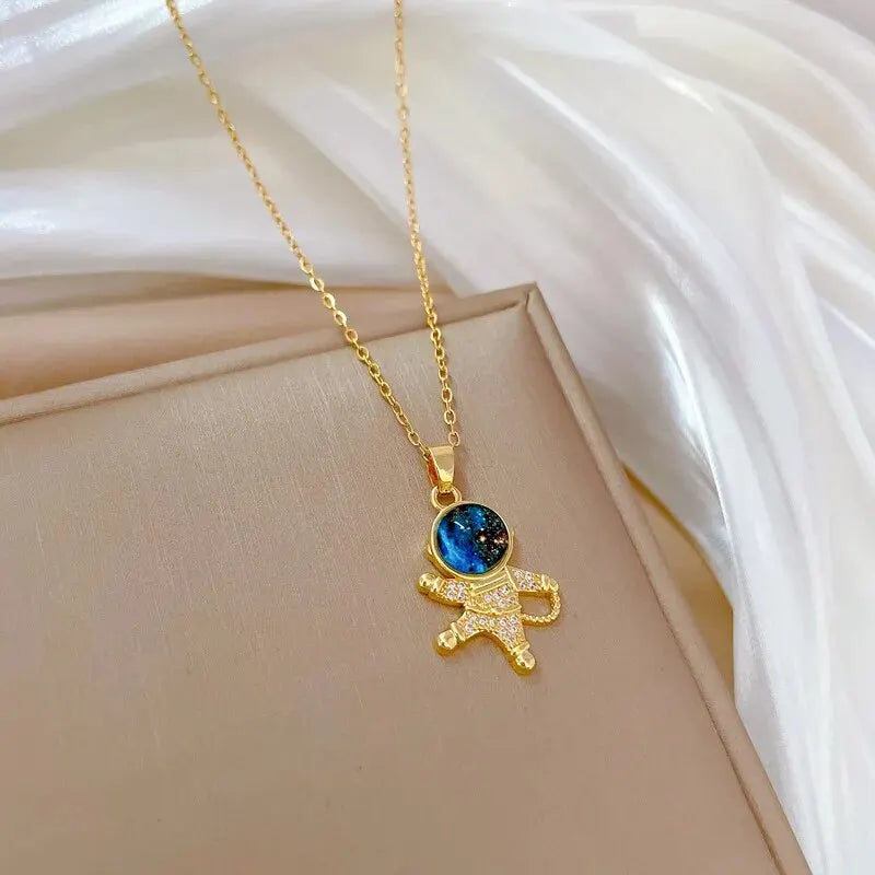 Collier Constellation Luxe – Planète et Lune