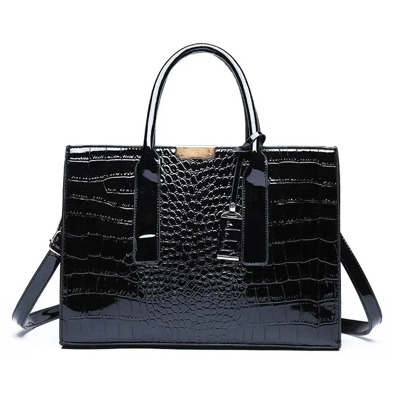 Sac Héritage™ – Grand Sac à Main Effet Crocodile pour Femme