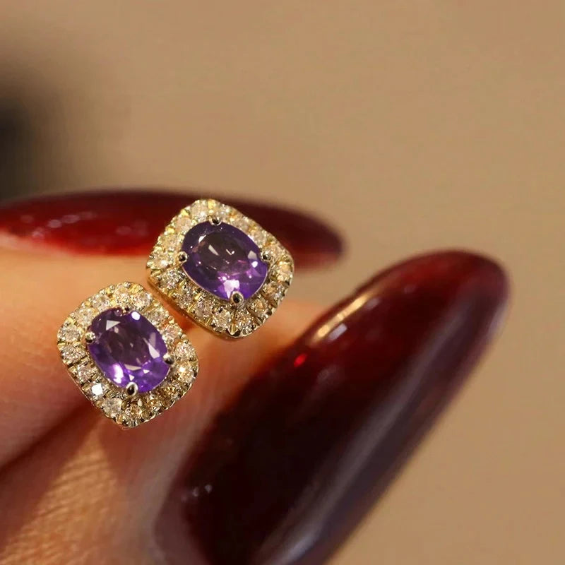 Boucles d’Oreilles Élégance en Zircon Cubique – Finition Dorée