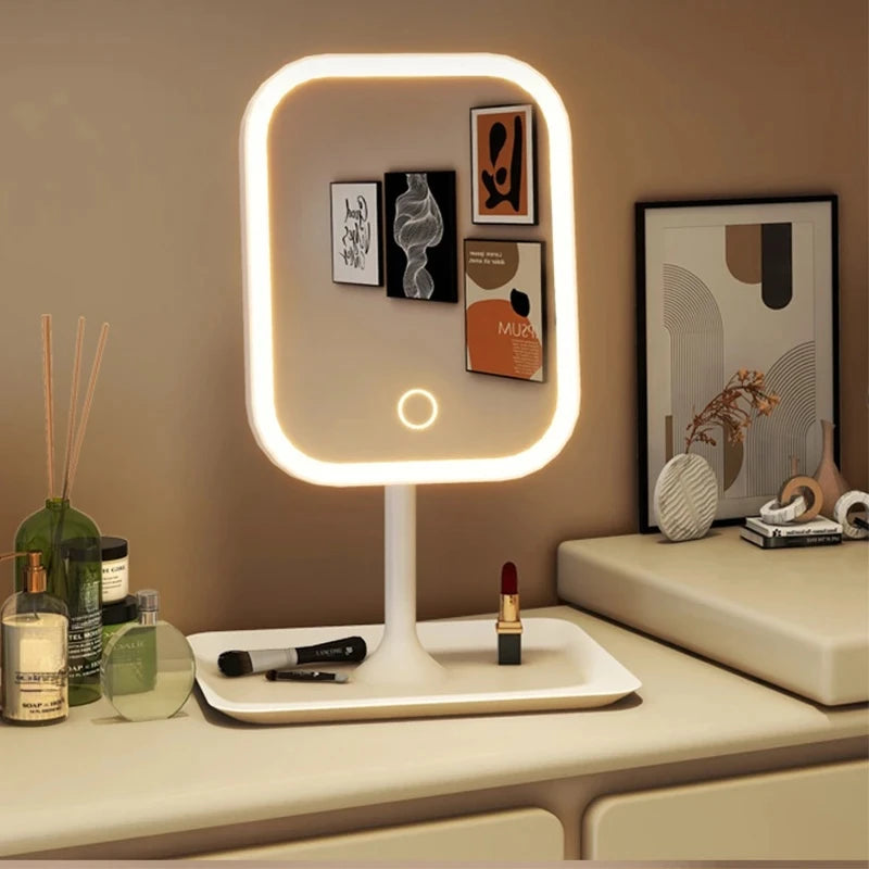 Miroir de Maquillage LED Tactile - 3 Modes d'Eclairage