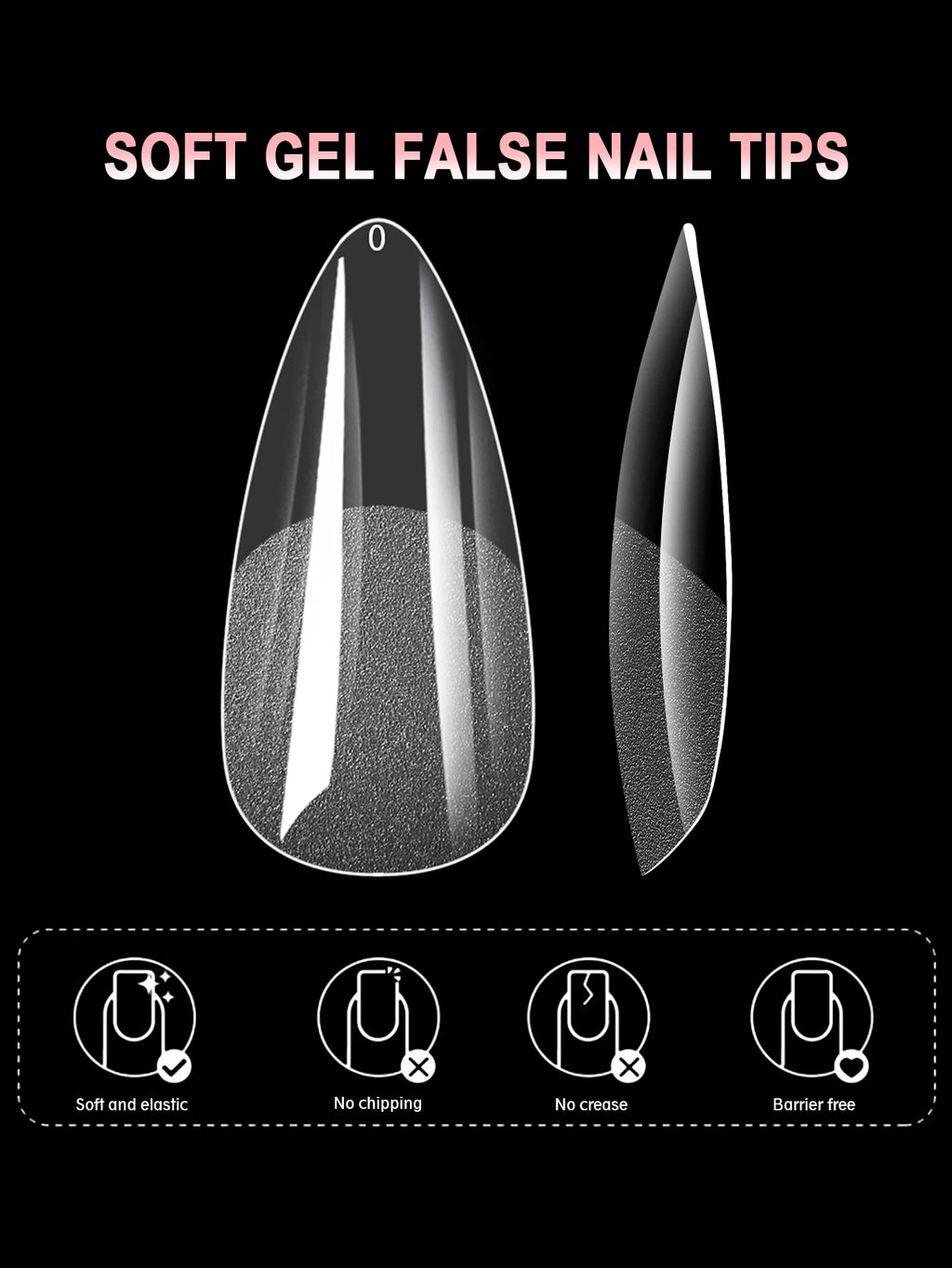 Capsules Gel Professionnelles – Faux Ongles Amande Courte