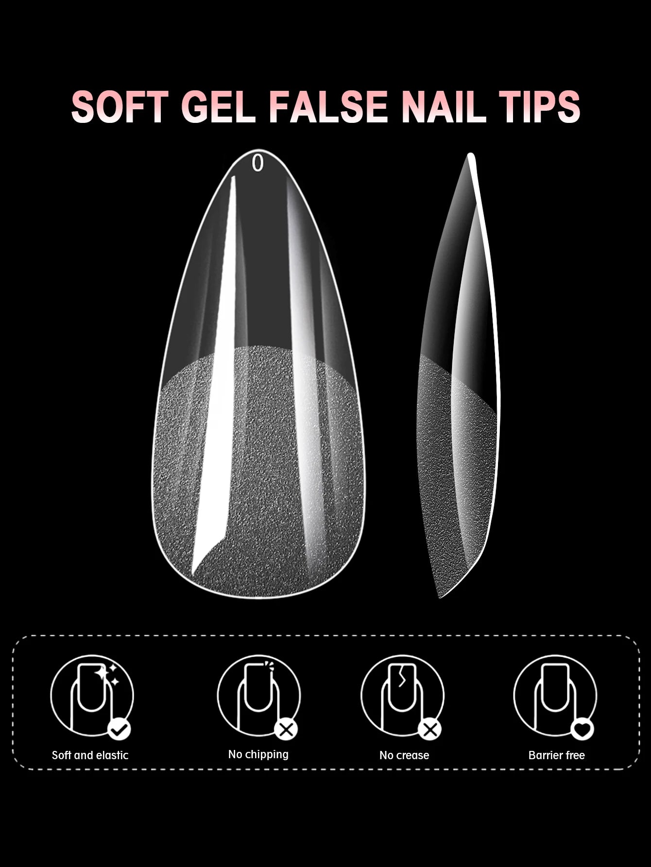 Capsules Gel Professionnelles – Faux Ongles Amande Courte
