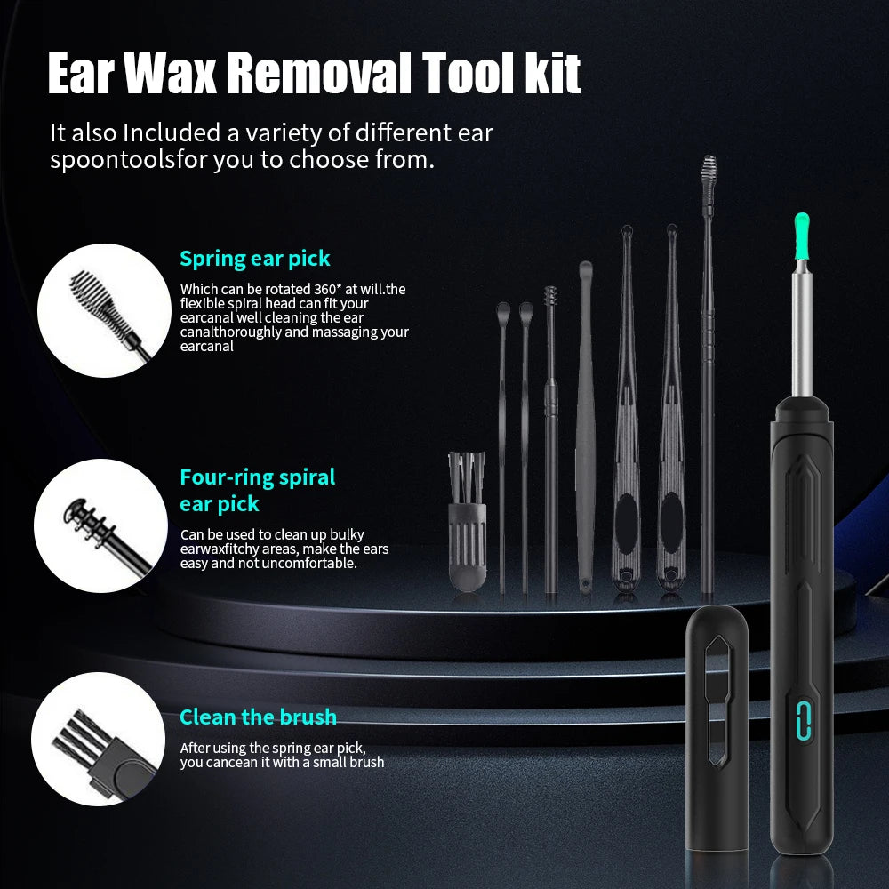 ✨ Otoscope HD avec Caméra – Kit de Nettoyage des Oreilles USB-C