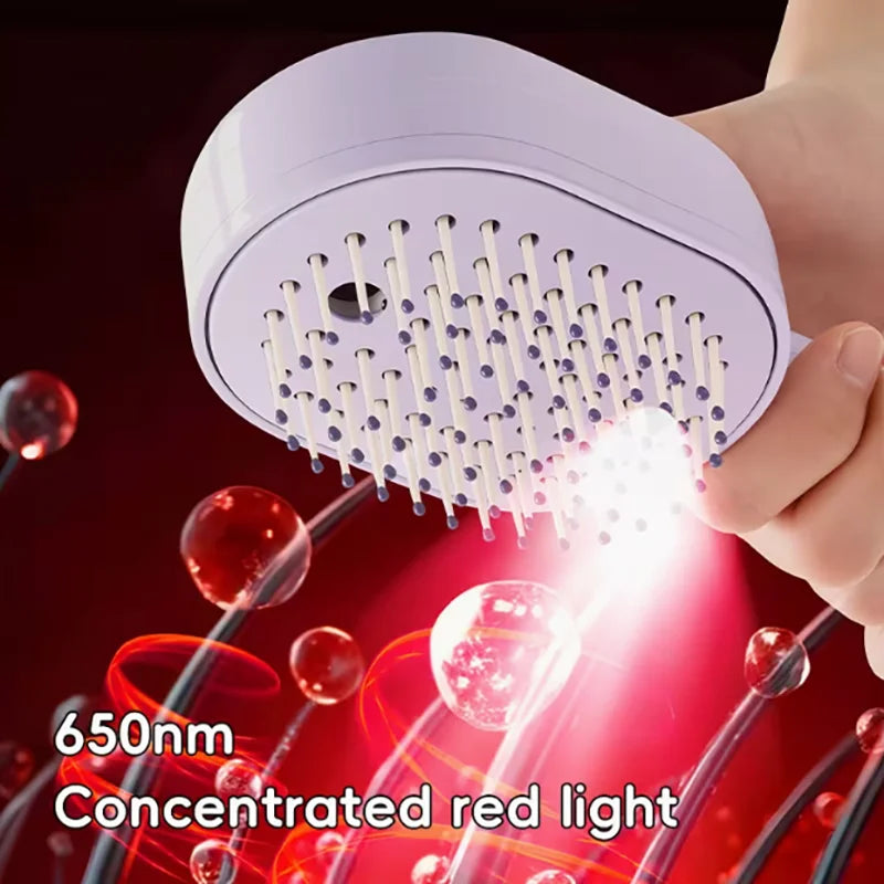 LumiBrush Pro™ ✨ | Brosse de Massage Capillaire à Lumière Rouge & Soin Profond