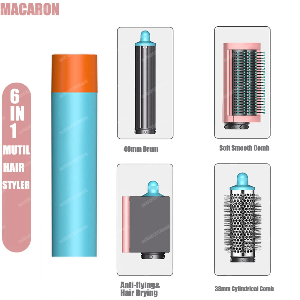 Sèche-Cheveux Multifonction 6-en-1 AirStyler Pro™ | Séchage, Boucles & Lissage Professionnels