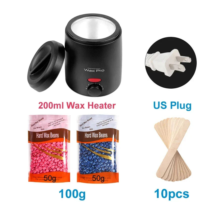 👑 AquaWax Elite™ | Chauffe-Cire Professionnel avec Kit Complet d’Épilation Sans Institut