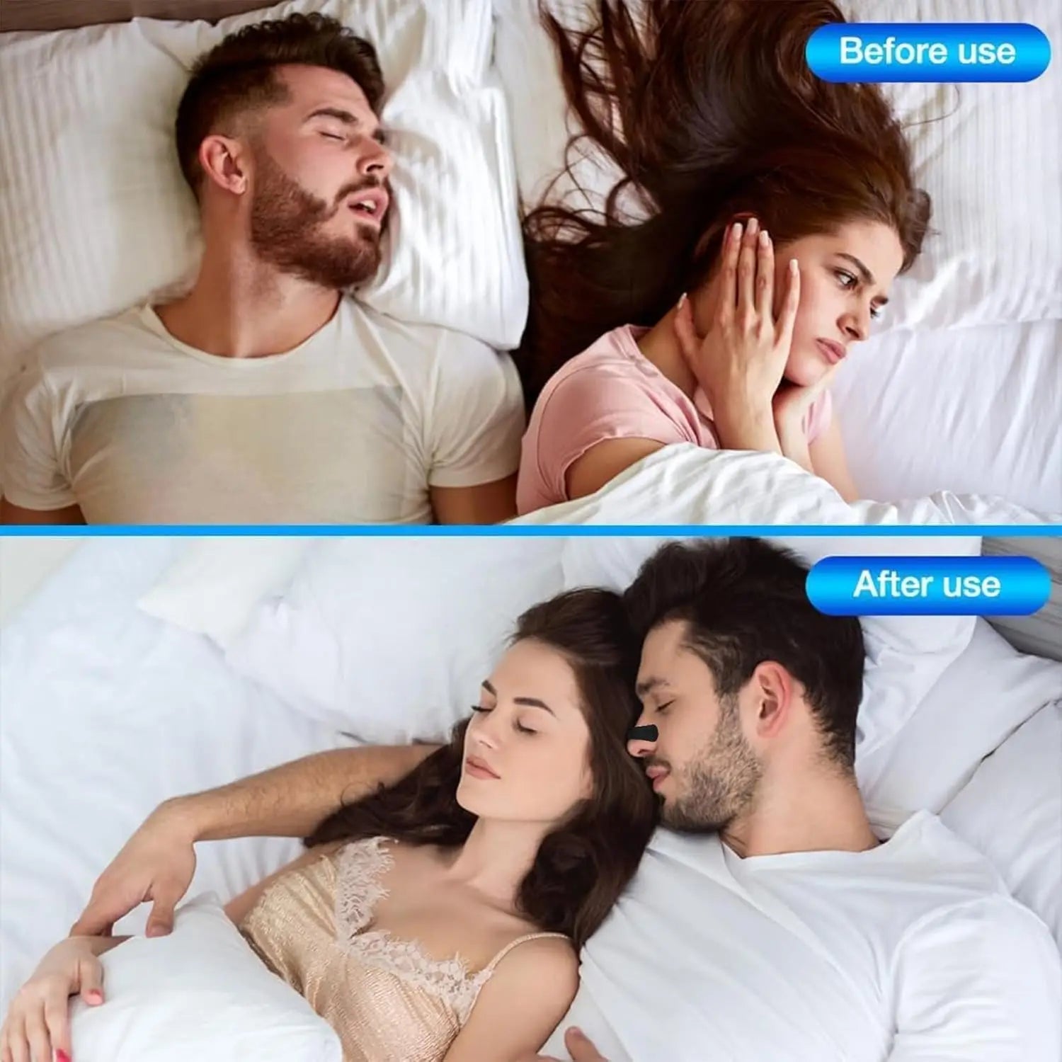 ⭐ Bandelettes Nasales Anti-Ronflement – Respiration Optimisée & Sommeil Réparateur