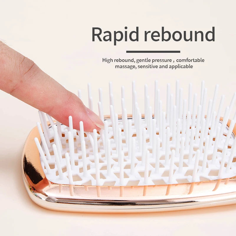 Brosse Démêlante Air Cushion Professionnelle – Massage du Cuir Chevelu & Effet Anti-Statique