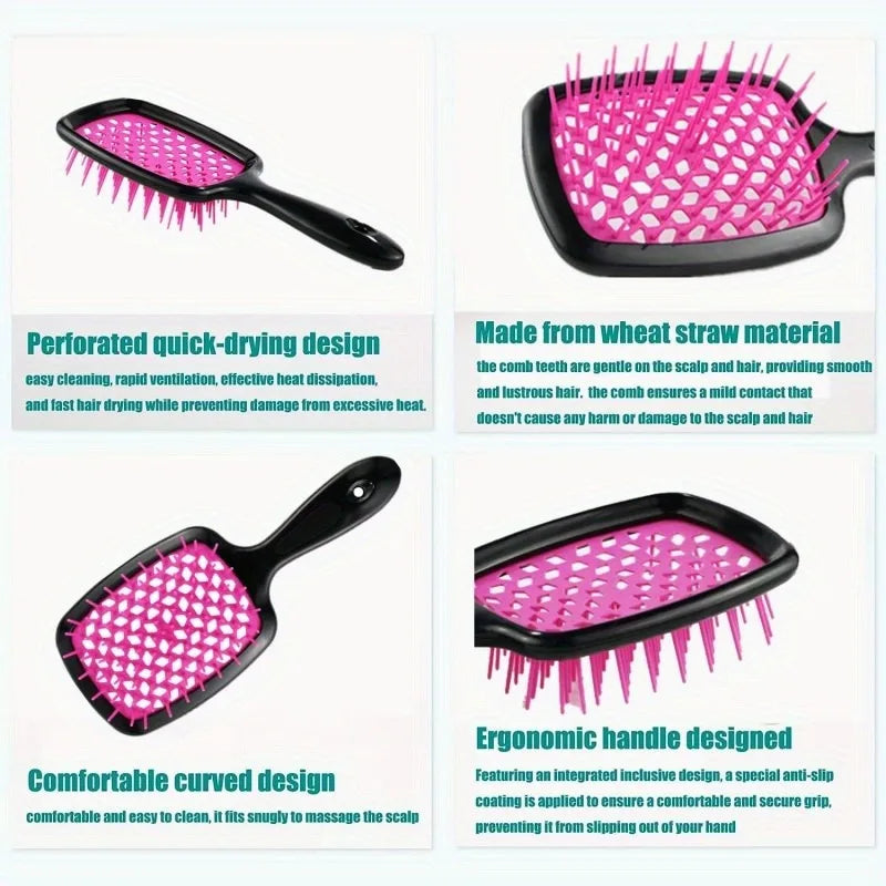 ✨ Brosse Démêlante Premium – Massage du Cuir Chevelu & Anti-Statique