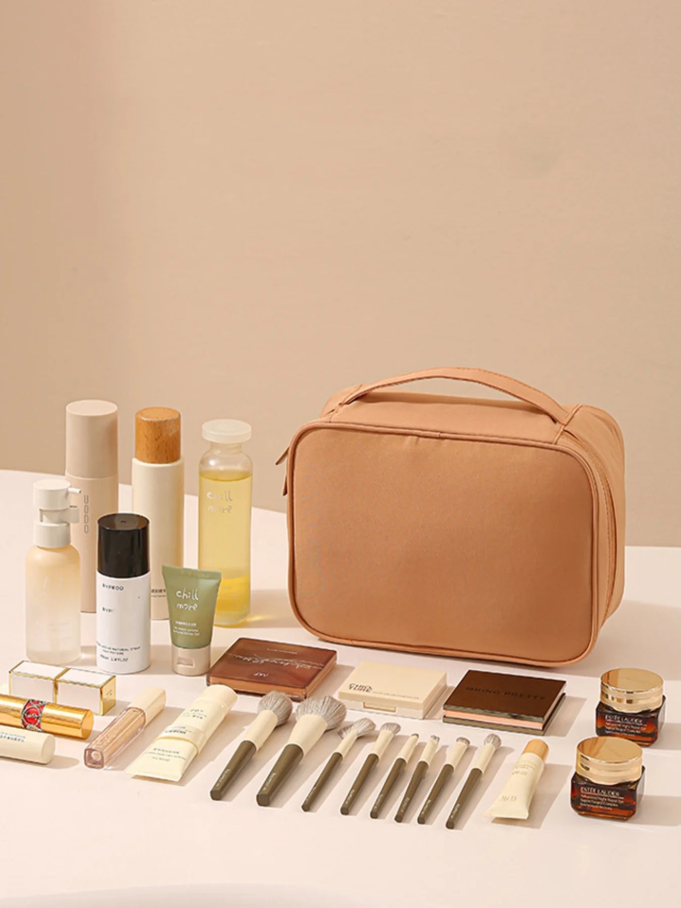 ✨ Trousse de Maquillage Premium Grand Format – Organisateur de Voyage Élégant & Multifonction