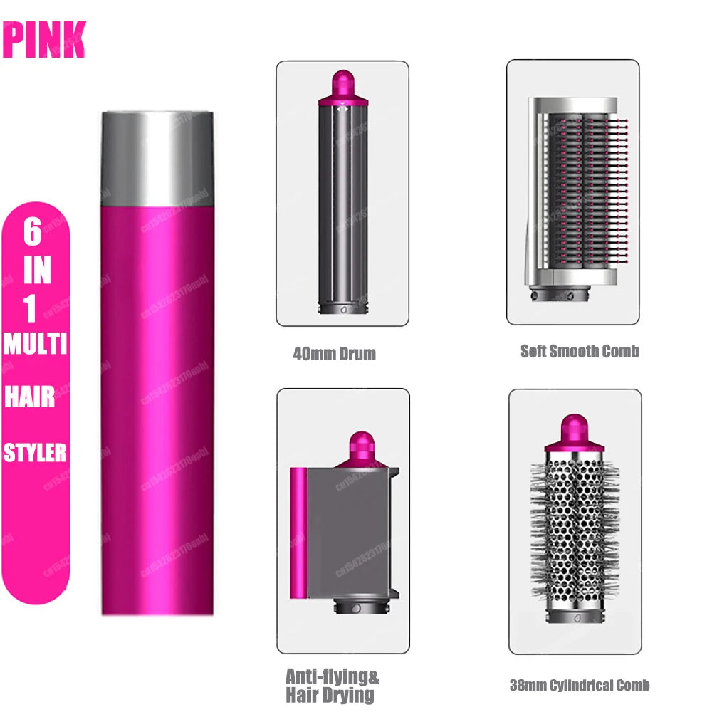 Sèche-Cheveux Multifonction 6-en-1 AirStyler Pro™ | Séchage, Boucles & Lissage Professionnels