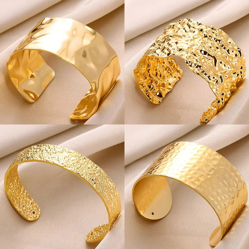 Jonc Impérial – Bracelet Doré Femme en Acier Inoxydable