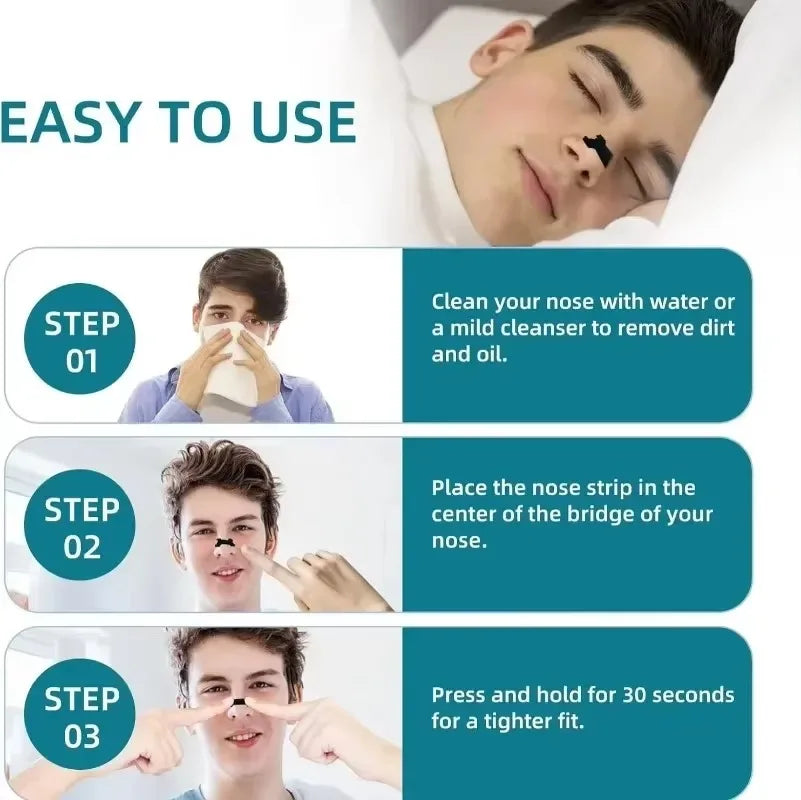 ⭐ Bandelettes Nasales Premium Anti-Ronflement – Respiration Optimisée & Sommeil Réparateur
