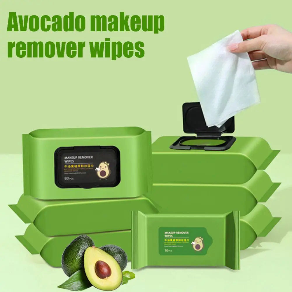 ✨ Lingettes Démaquillantes Visage à l’Avocat – Éliminent le Maquillage, Hydratent & Purifient la Peau 🥑