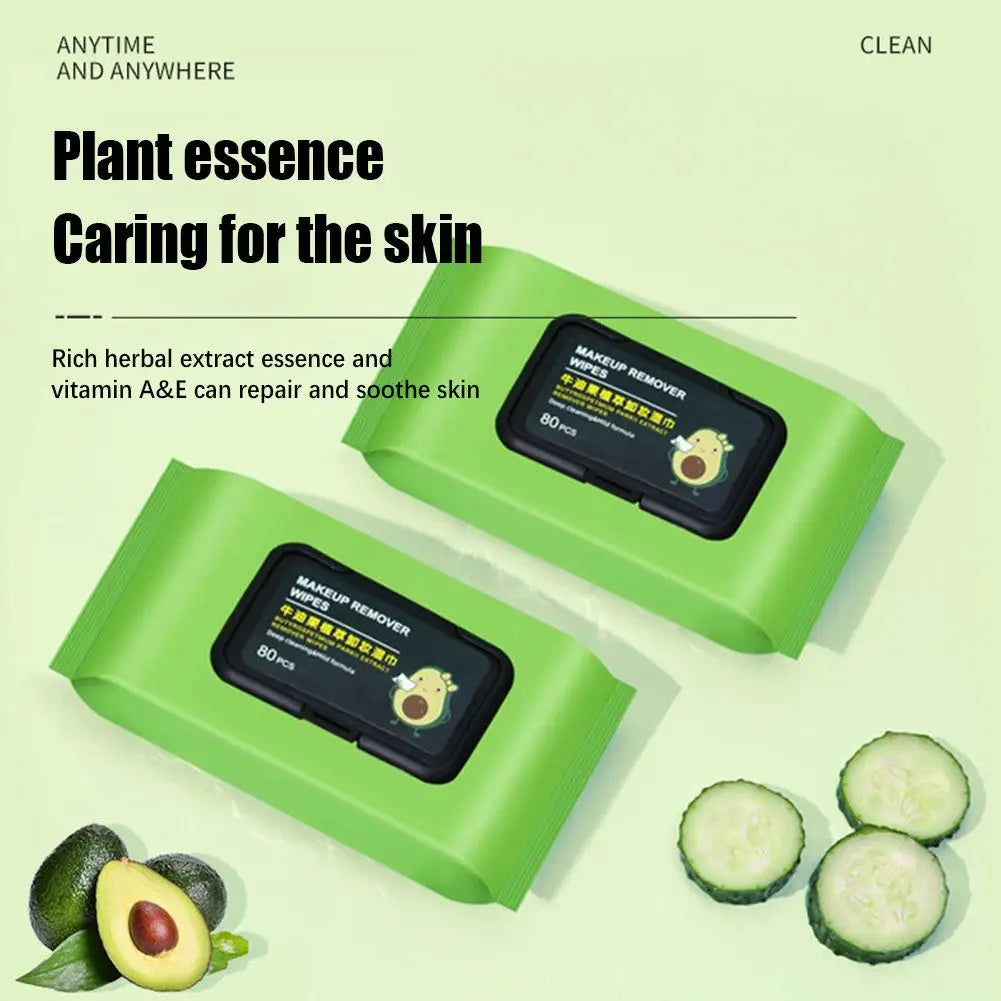 ✨ Lingettes Démaquillantes Visage à l’Avocat – Éliminent le Maquillage, Hydratent & Purifient la Peau 🥑
