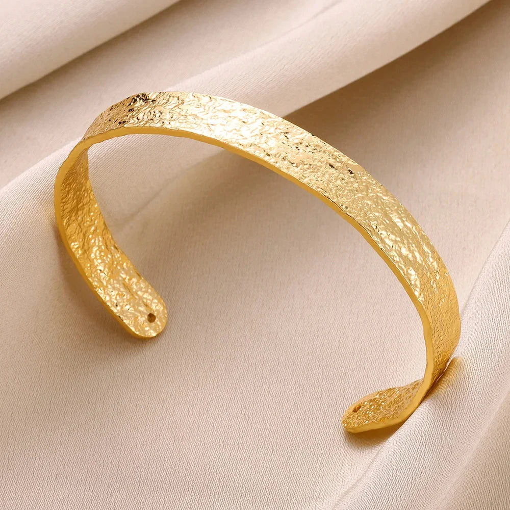Jonc Impérial – Bracelet Doré Femme en Acier Inoxydable
