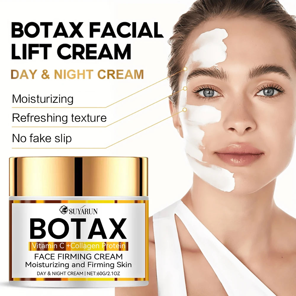 Crème Visage Effet Botox – Soin Anti-Rides Raffermissant & Hydratant Jour et Nuit