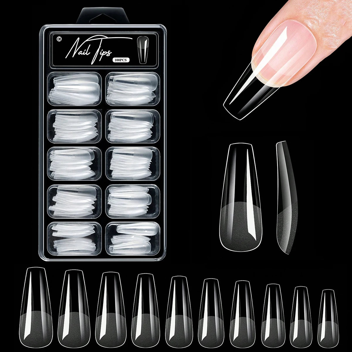 Capsules Gel Professionnelles – Faux Ongles Amande Courte