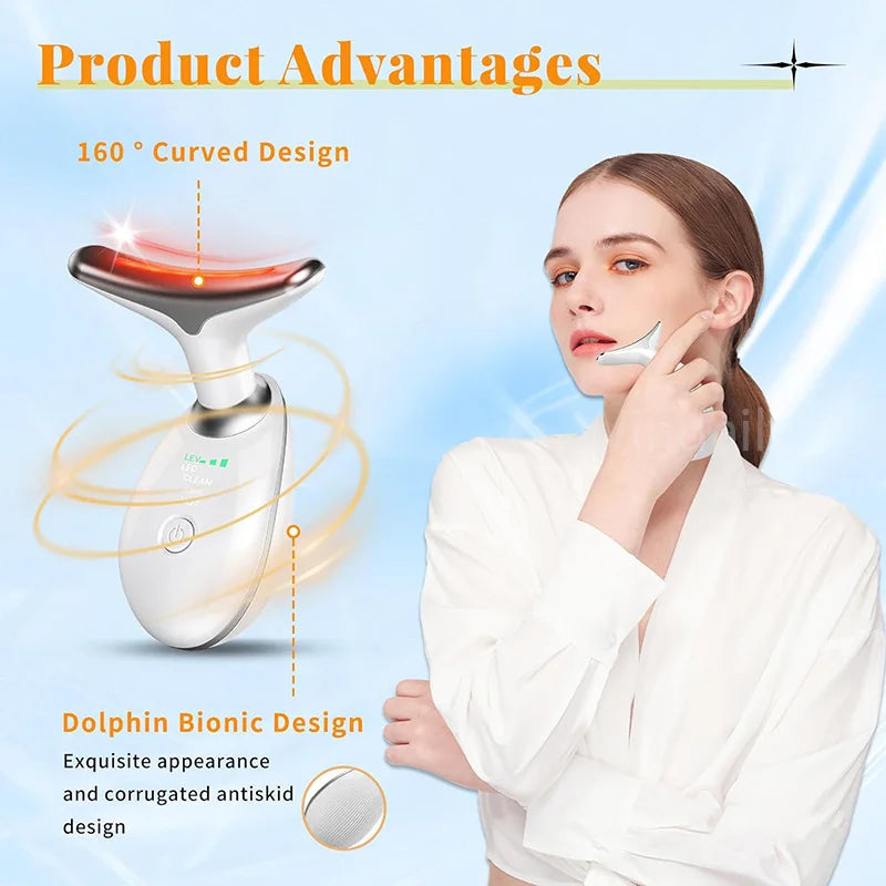NeckLift Pro™ – Appareil Premium 7 LED pour le Visage & le Cou | Raffermissant & Anti-Âge