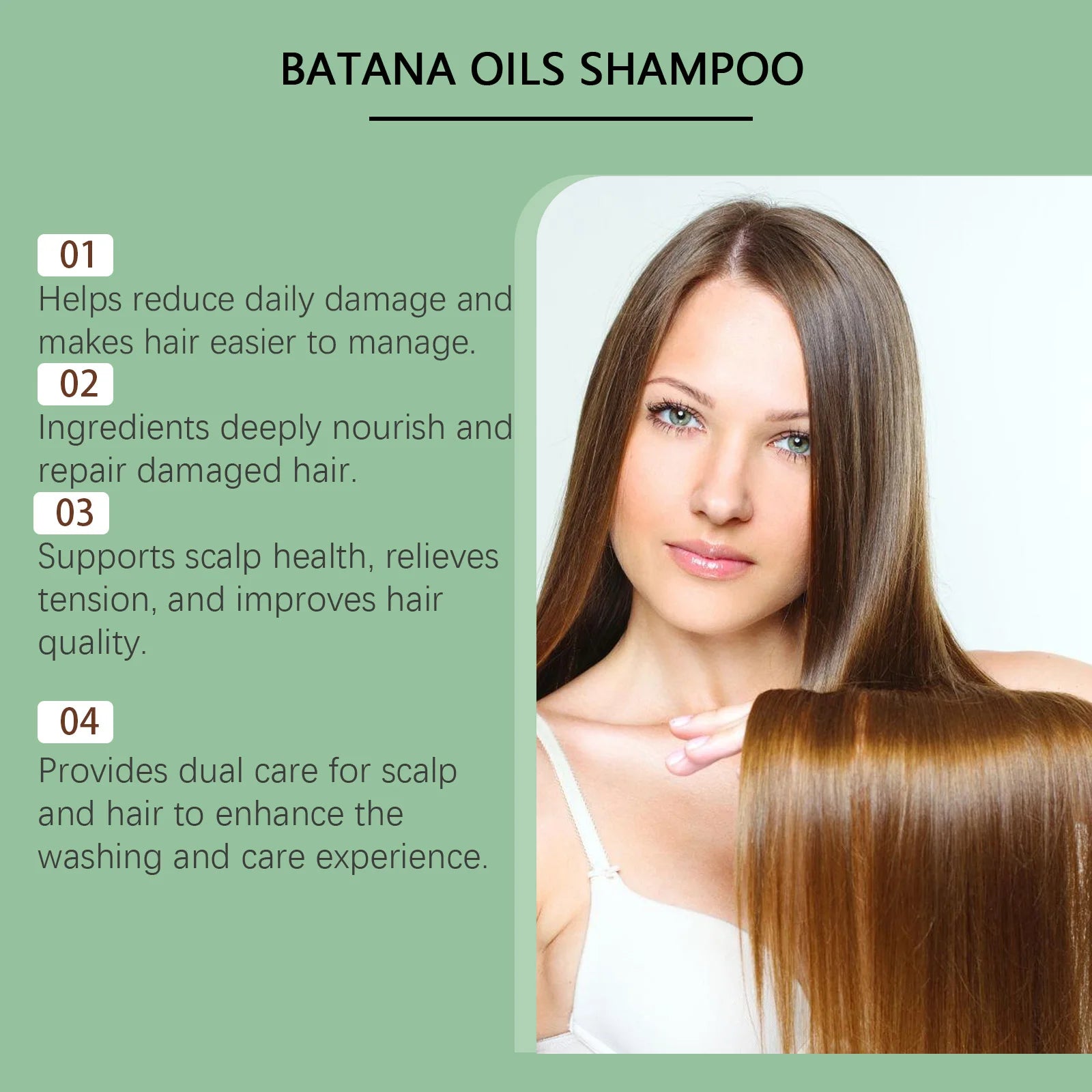 Shampoing HOEGO à l’Huile de Batana Bio – Soin Réparateur Intensif du Cuir Chevelu et Nutrition Profonde aux Extraits de Romarin pour Tous Types de Cheveux