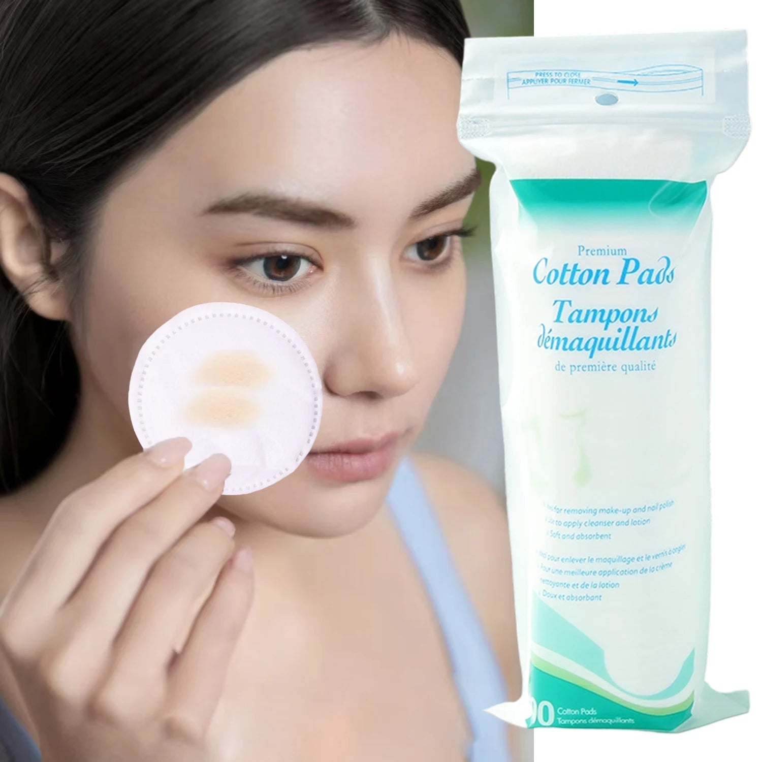 Disques Démaquillants Premium Double Face – Douceur, Nettoyage du Visage & Retrait du Vernis