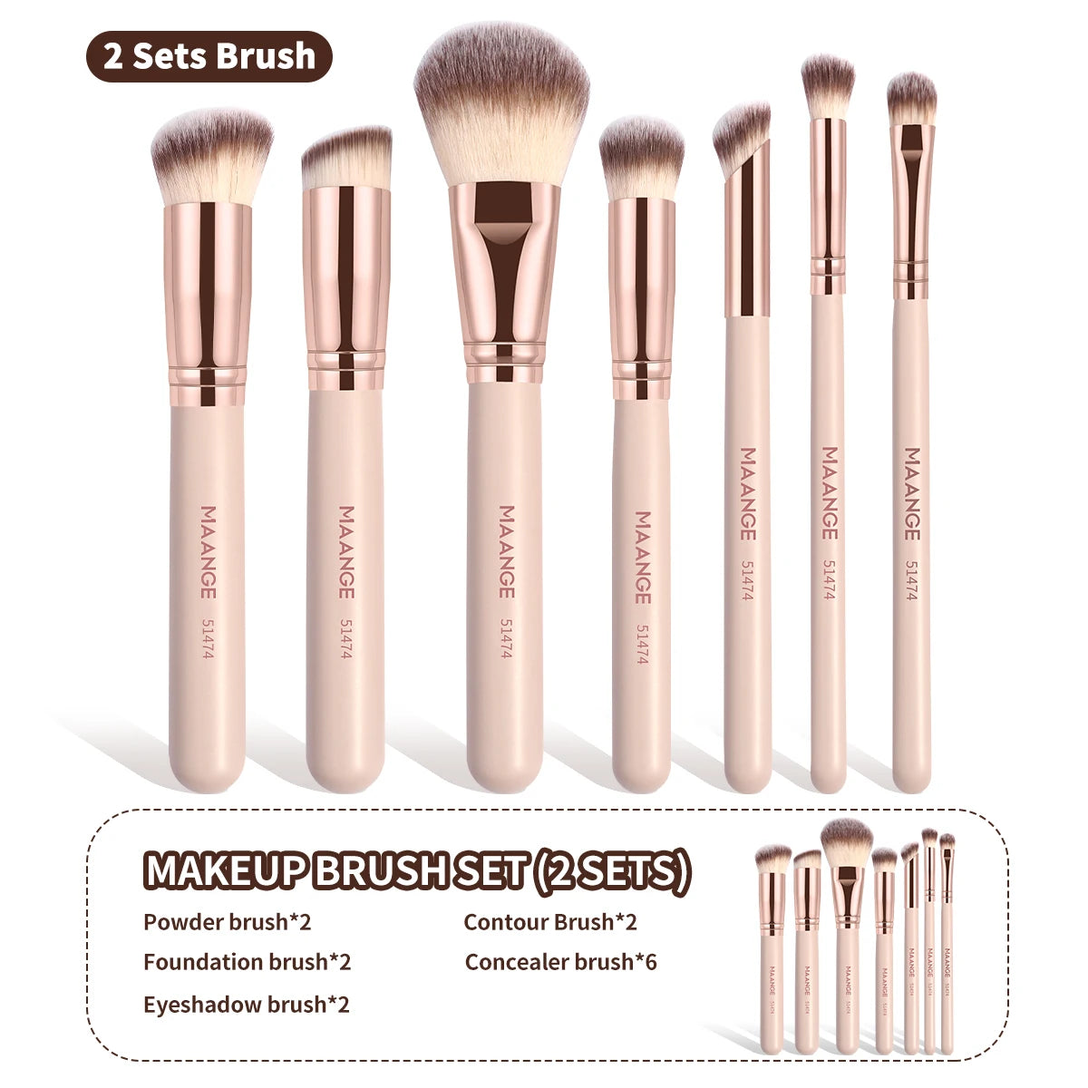 Collection Signature™ | Coffret Professionnel de 7 Pinceaux de Maquillage