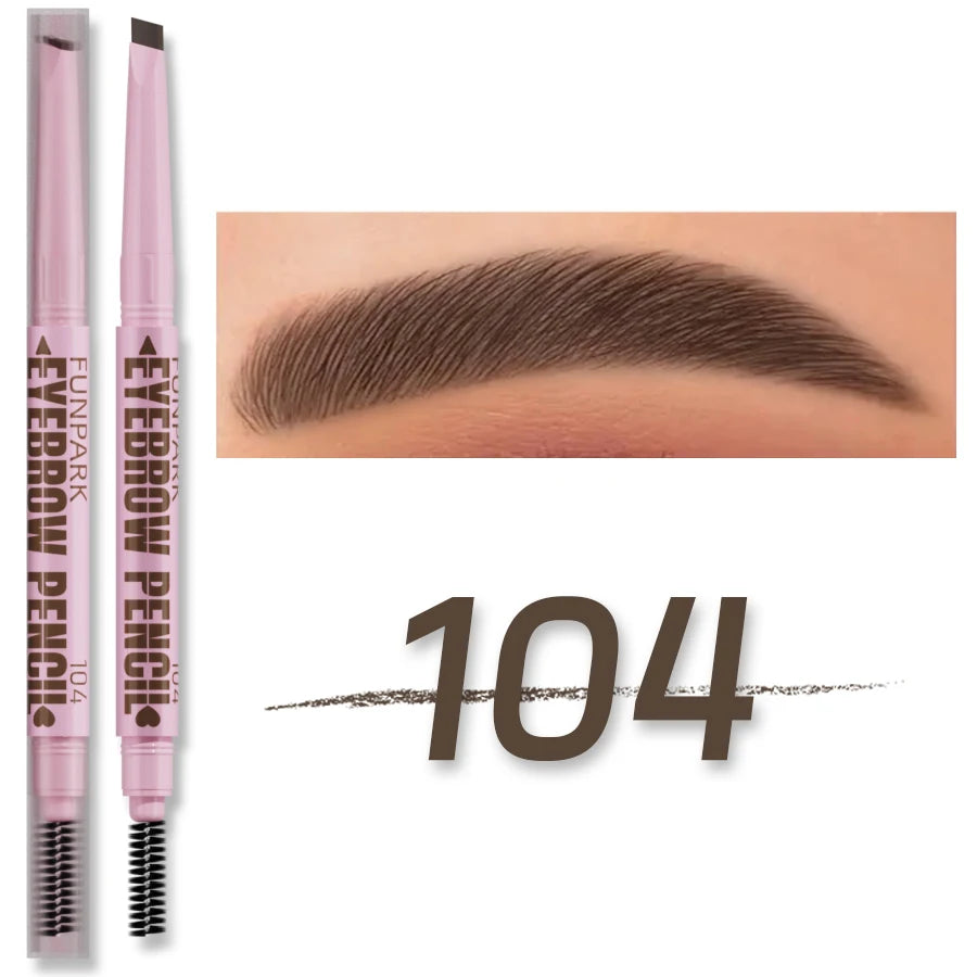 Crayon à Sourcils 2-en-1 Professionnel – 5 Teintes, Waterproof & Longue Tenue